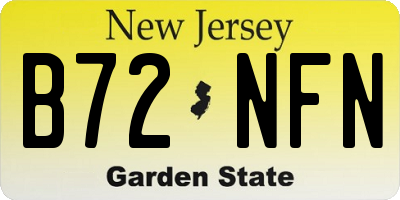 NJ license plate B72NFN