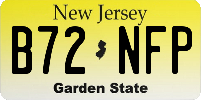 NJ license plate B72NFP