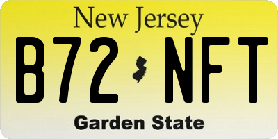 NJ license plate B72NFT