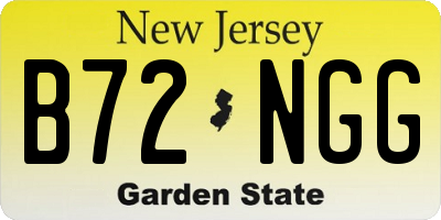 NJ license plate B72NGG