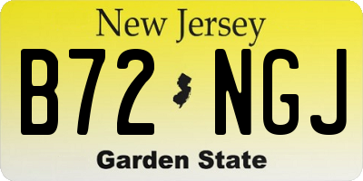 NJ license plate B72NGJ