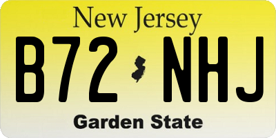 NJ license plate B72NHJ