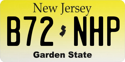 NJ license plate B72NHP