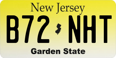 NJ license plate B72NHT