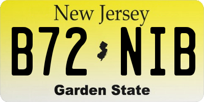 NJ license plate B72NIB