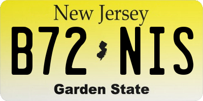 NJ license plate B72NIS
