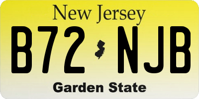 NJ license plate B72NJB