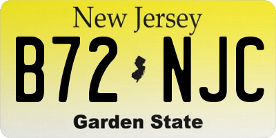 NJ license plate B72NJC
