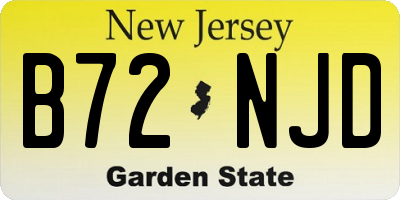 NJ license plate B72NJD