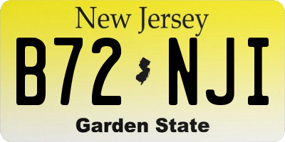 NJ license plate B72NJI