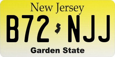NJ license plate B72NJJ