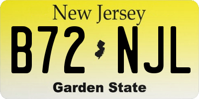 NJ license plate B72NJL