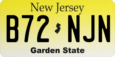NJ license plate B72NJN
