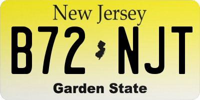 NJ license plate B72NJT