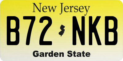 NJ license plate B72NKB