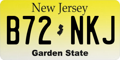 NJ license plate B72NKJ