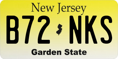 NJ license plate B72NKS