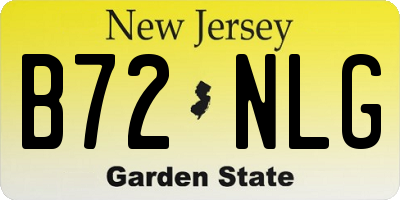 NJ license plate B72NLG