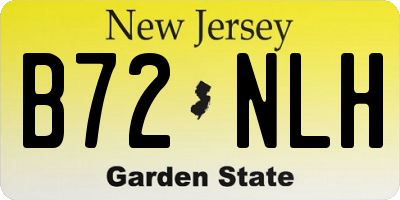 NJ license plate B72NLH
