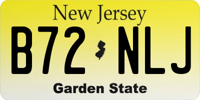 NJ license plate B72NLJ