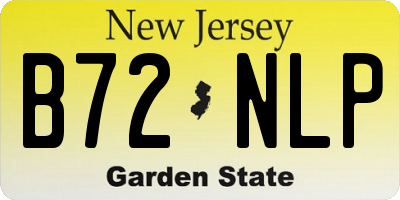 NJ license plate B72NLP