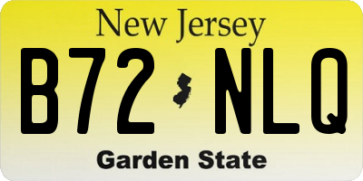 NJ license plate B72NLQ