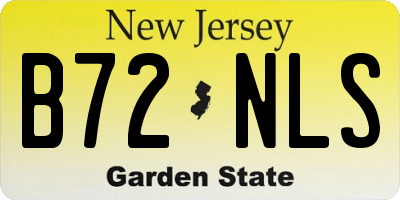 NJ license plate B72NLS