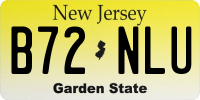 NJ license plate B72NLU