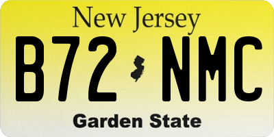 NJ license plate B72NMC
