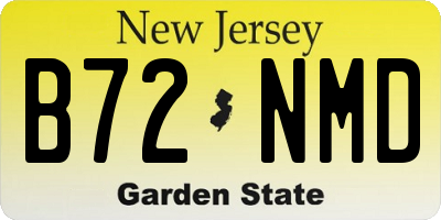NJ license plate B72NMD