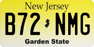 NJ license plate B72NMG