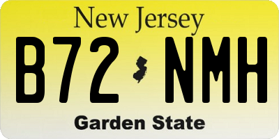NJ license plate B72NMH