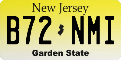 NJ license plate B72NMI