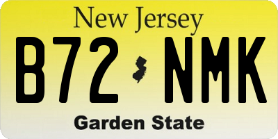 NJ license plate B72NMK