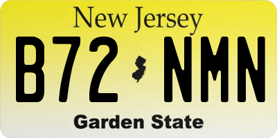 NJ license plate B72NMN