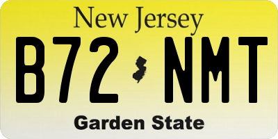NJ license plate B72NMT