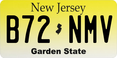 NJ license plate B72NMV