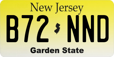 NJ license plate B72NND