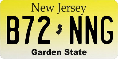 NJ license plate B72NNG