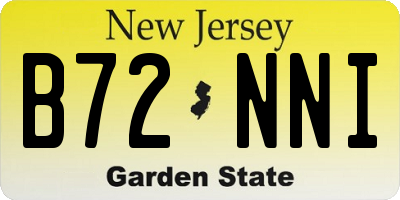 NJ license plate B72NNI