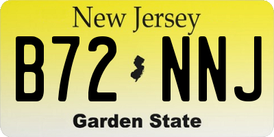 NJ license plate B72NNJ