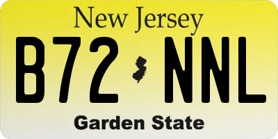 NJ license plate B72NNL