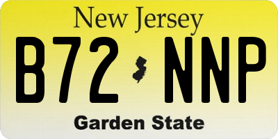 NJ license plate B72NNP
