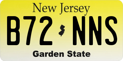 NJ license plate B72NNS