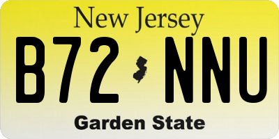 NJ license plate B72NNU