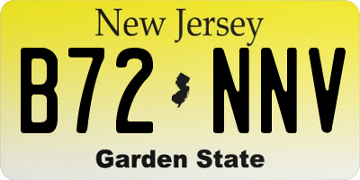 NJ license plate B72NNV