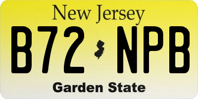 NJ license plate B72NPB