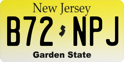 NJ license plate B72NPJ