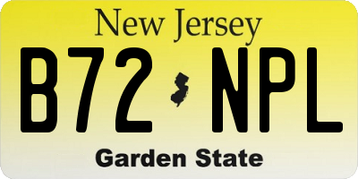 NJ license plate B72NPL