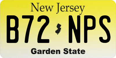 NJ license plate B72NPS